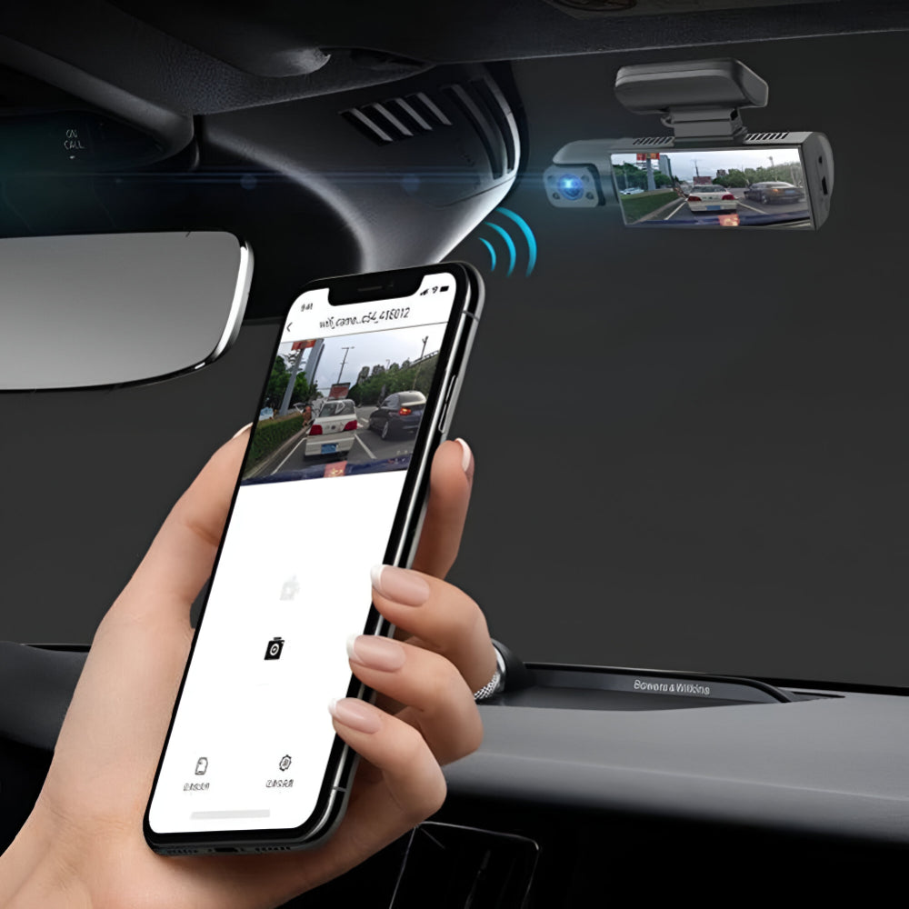 Caméra embarquée dashcam pour voiture 1080P grand-angle avec double enregistrement