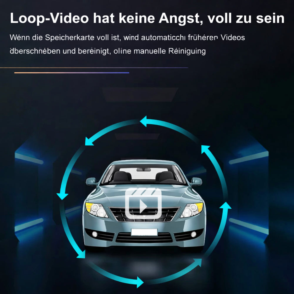 Caméra embarquée dashcam pour voiture 1080P grand-angle avec double enregistrement