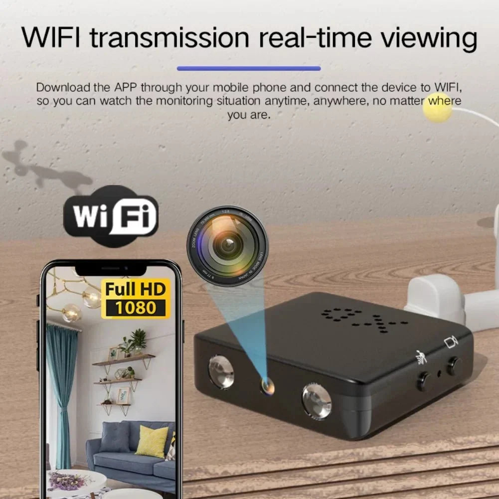 Caméra micro HD WiFi compacte avec audio et vision nocturne