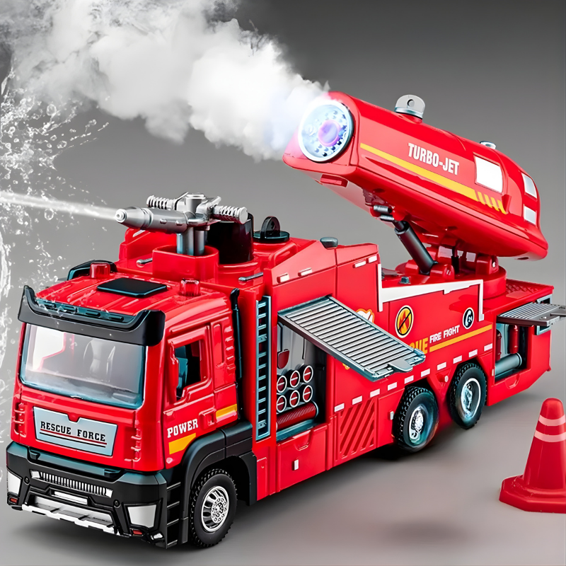 Camion de pompiers réaliste pour enfants avec lumières et sons
