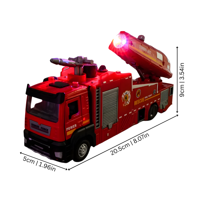 Camion de pompiers réaliste pour enfants avec lumières et sons