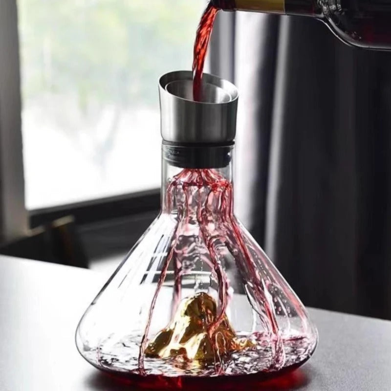Carafe à vin premium en cristal sans plomb avec aération et filtration rapides pour une expérience de saveur améliorée