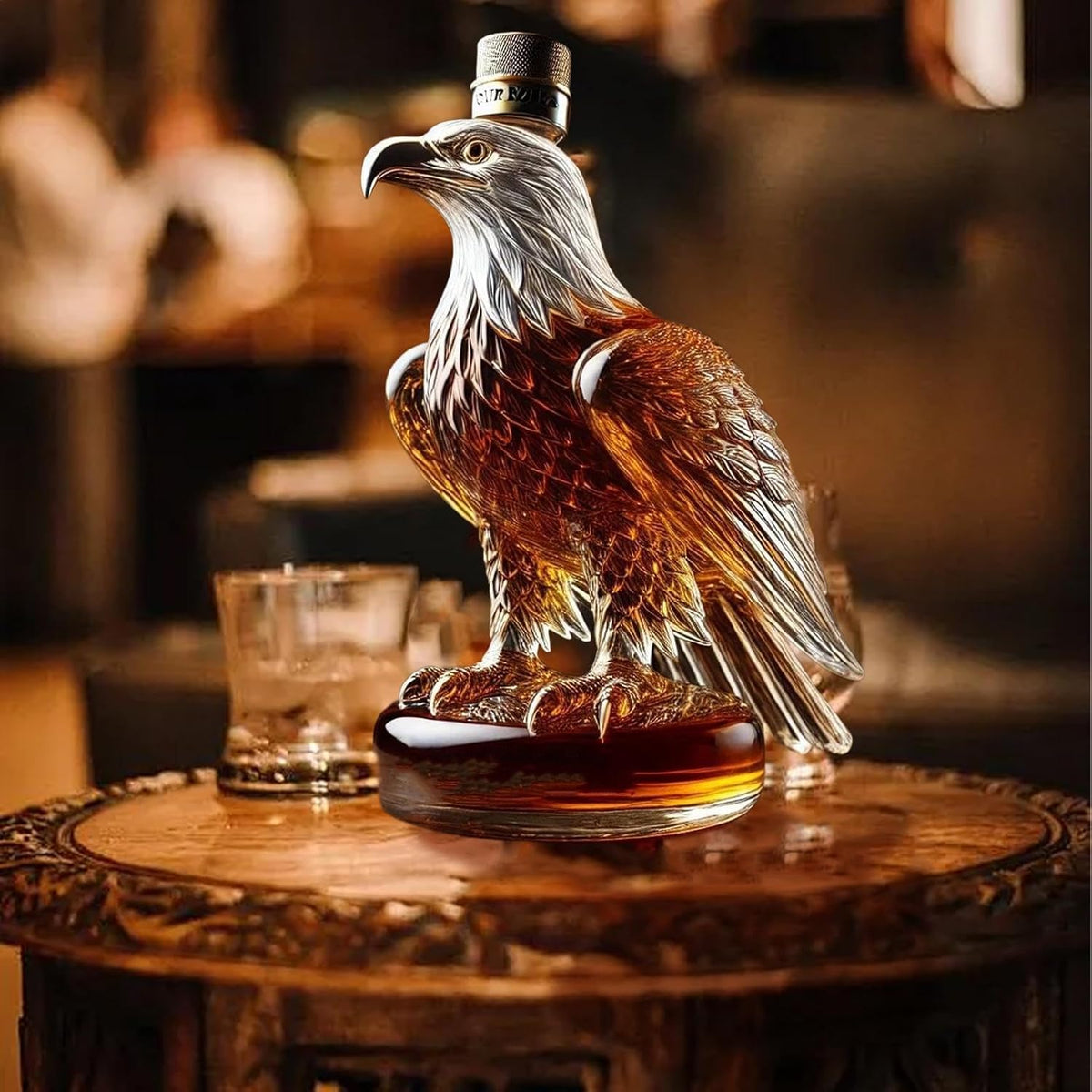 Carafe à whisky en forme d'aigle