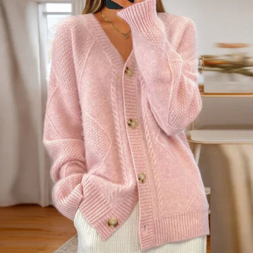 Cardigan élégant en tricot de coton pour femme