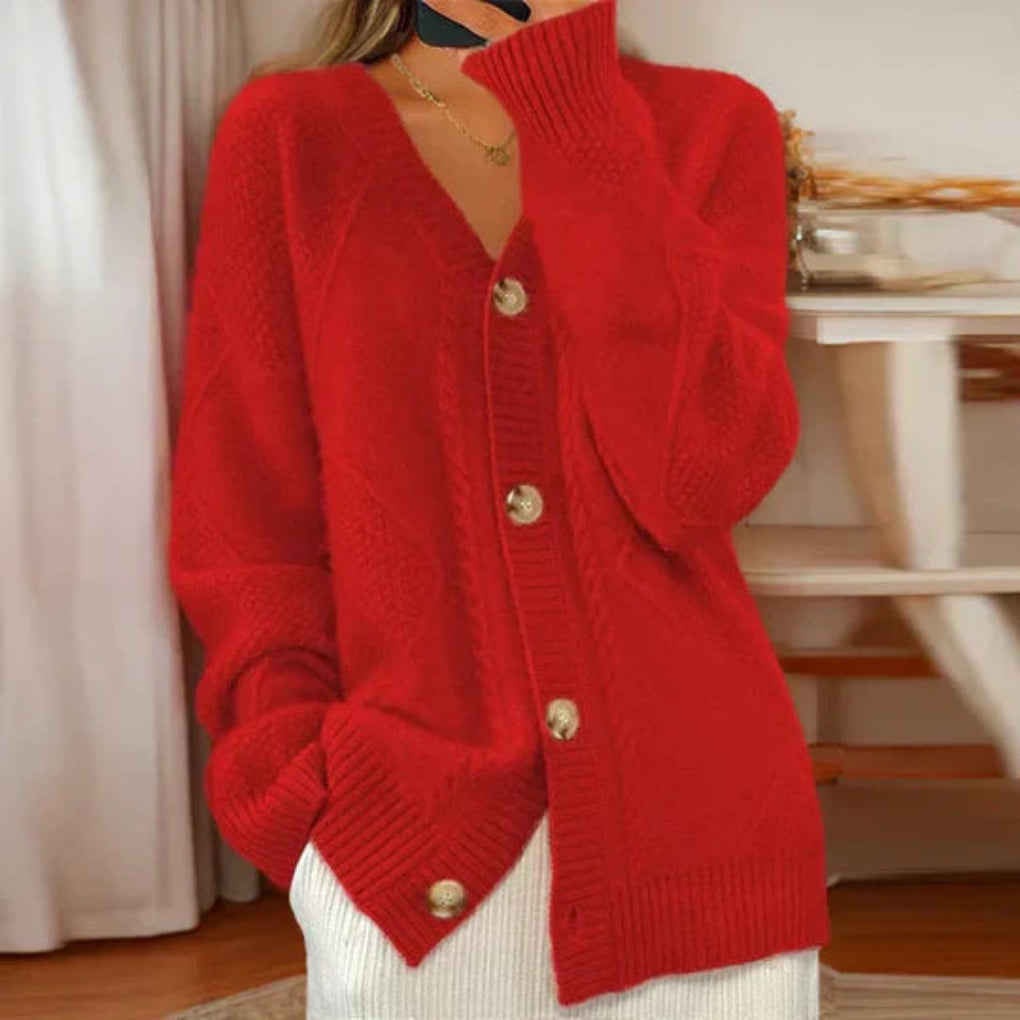 Cardigan élégant en tricot de coton pour femme