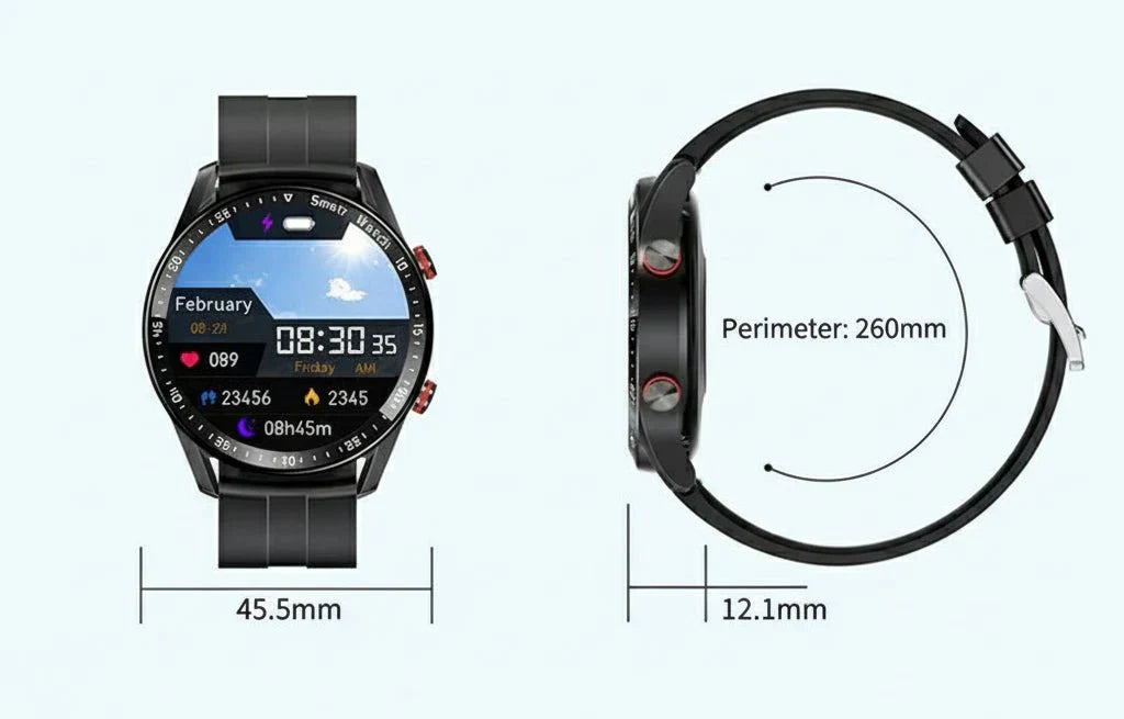 CARDIOTRON – Premium men's smartwatch with ECG+PPG & call function