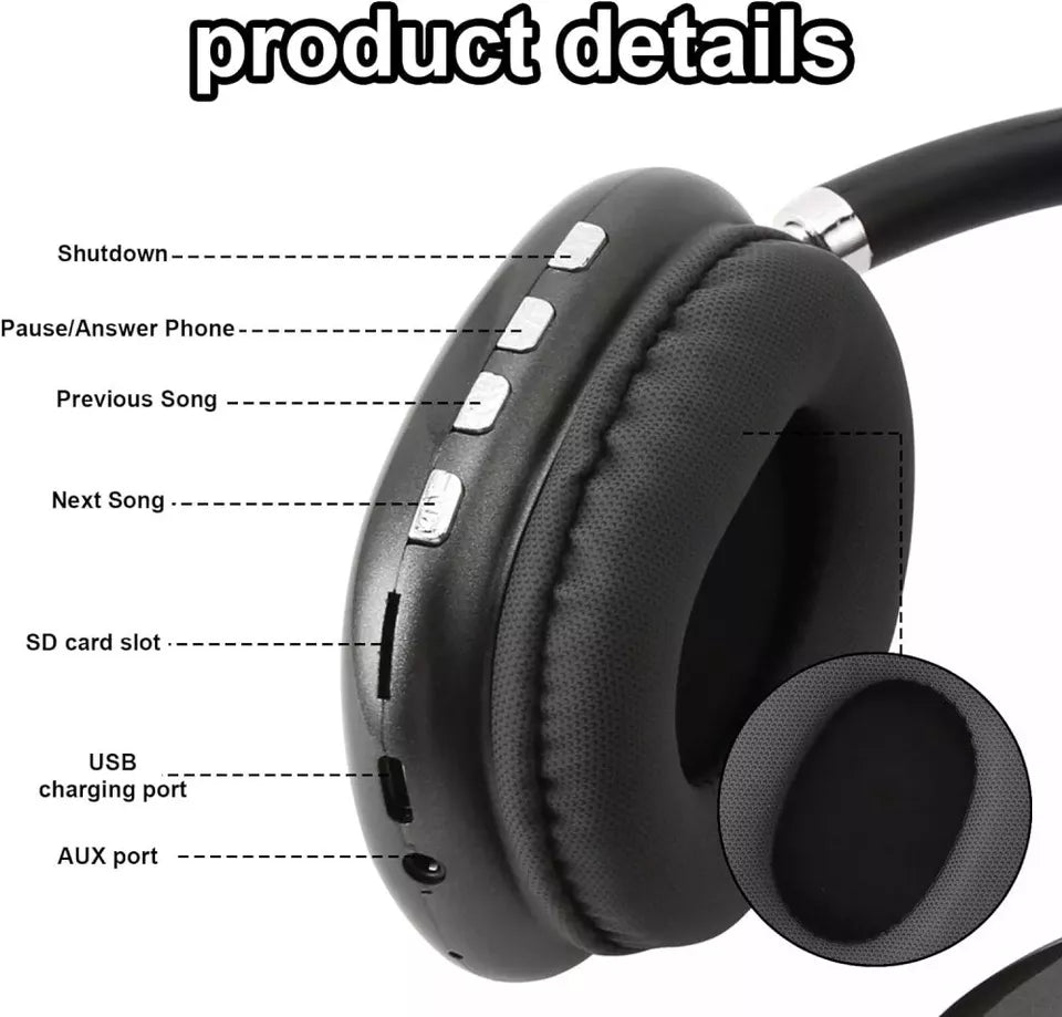 Casque Bluetooth stéréo HiFi avec réduction de bruit