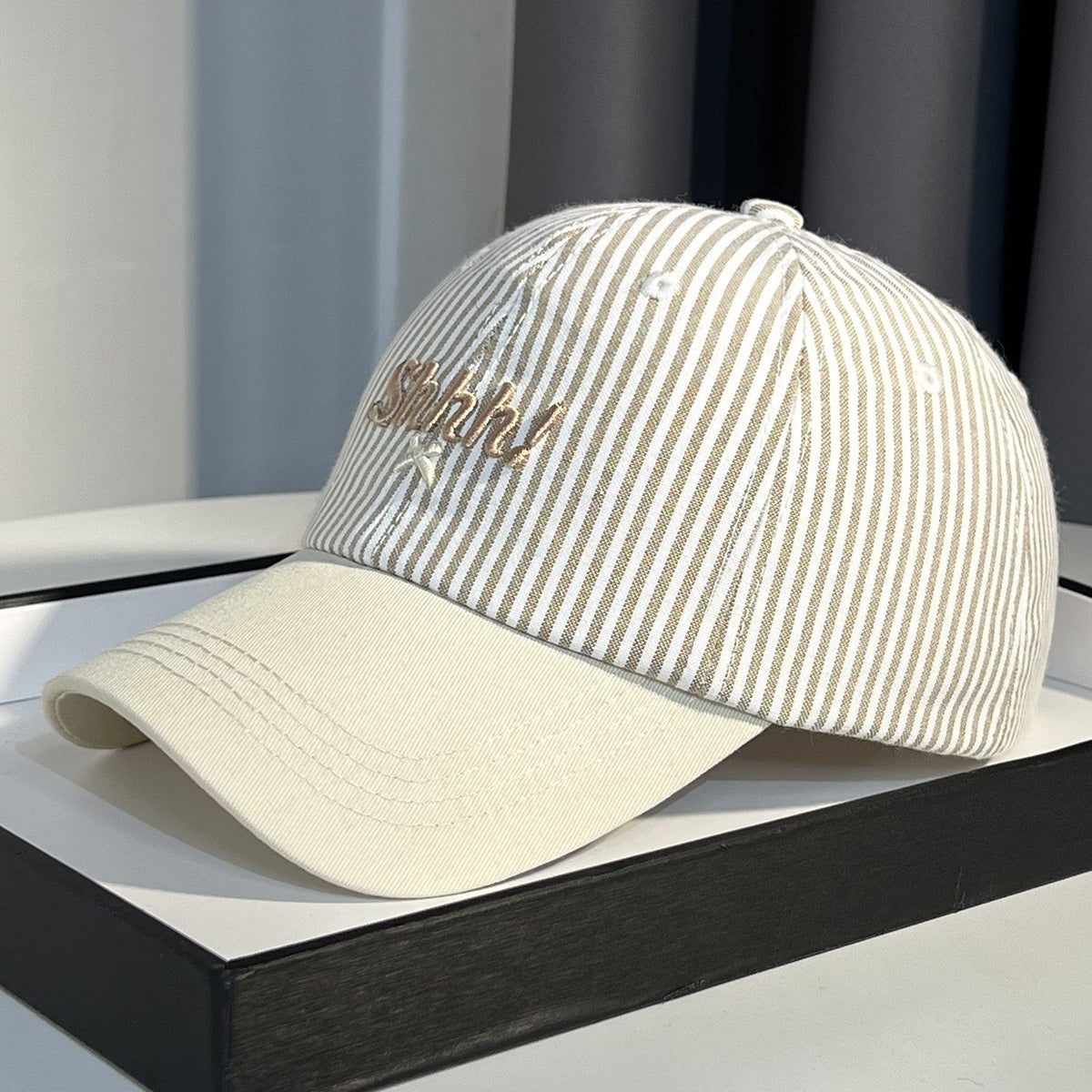 Casquette de baseball en coton à rayures