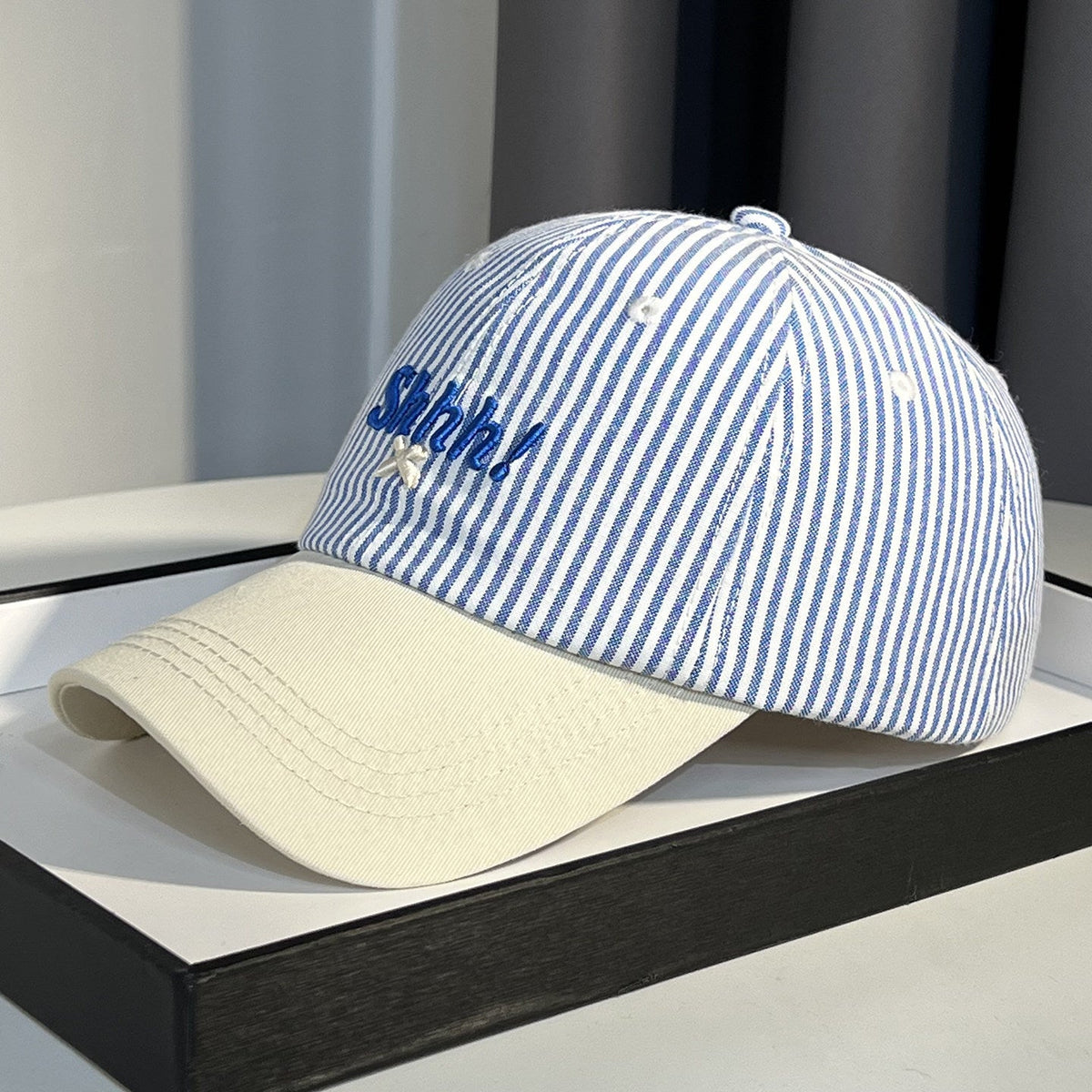 Casquette de baseball en coton à rayures