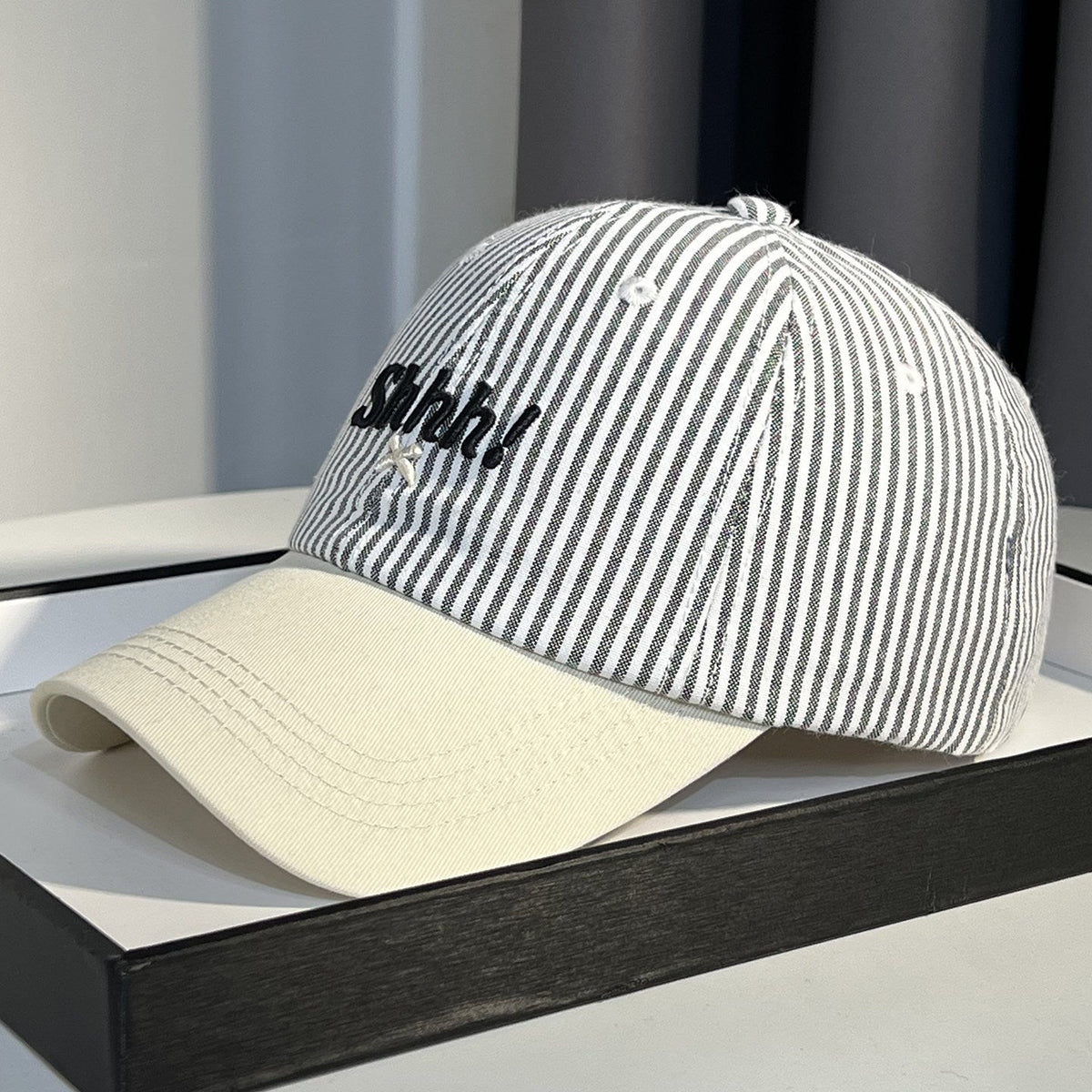 Casquette de baseball en coton à rayures