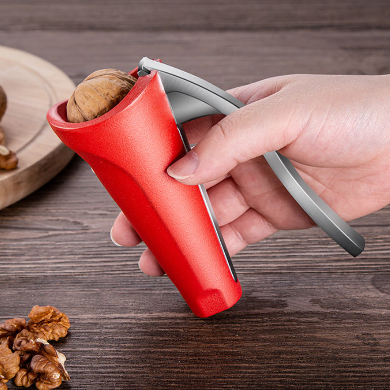 Casse-noix ergonomique en aluminium rouge et noir
