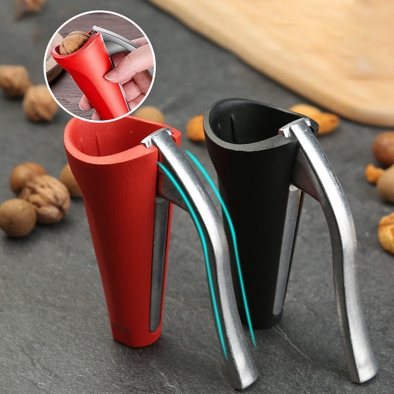 Casse-noix ergonomique en aluminium rouge et noir