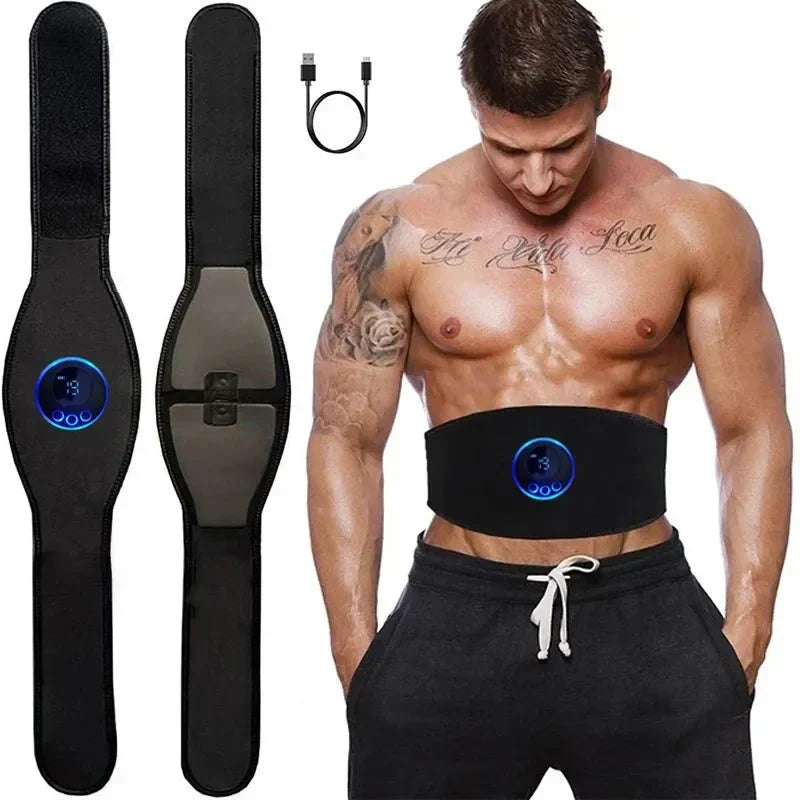 Ceinture abdominale EMS – Stimulateur musculaire 19 niveaux pour renforcement des abdominaux