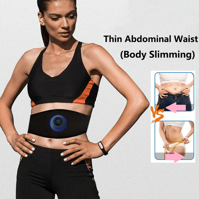 Ceinture abdominale EMS – Stimulateur musculaire 19 niveaux pour renforcement des abdominaux