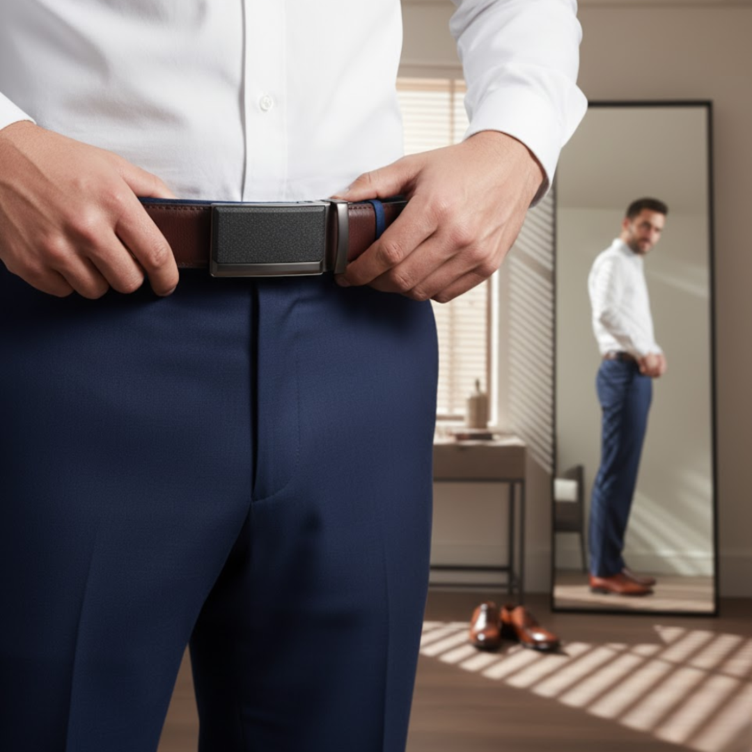 Ceinture élégante pour homme avec boucle automatique