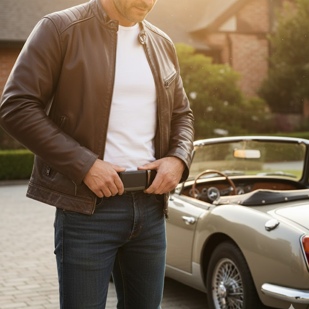 Ceinture élégante pour homme avec boucle automatique