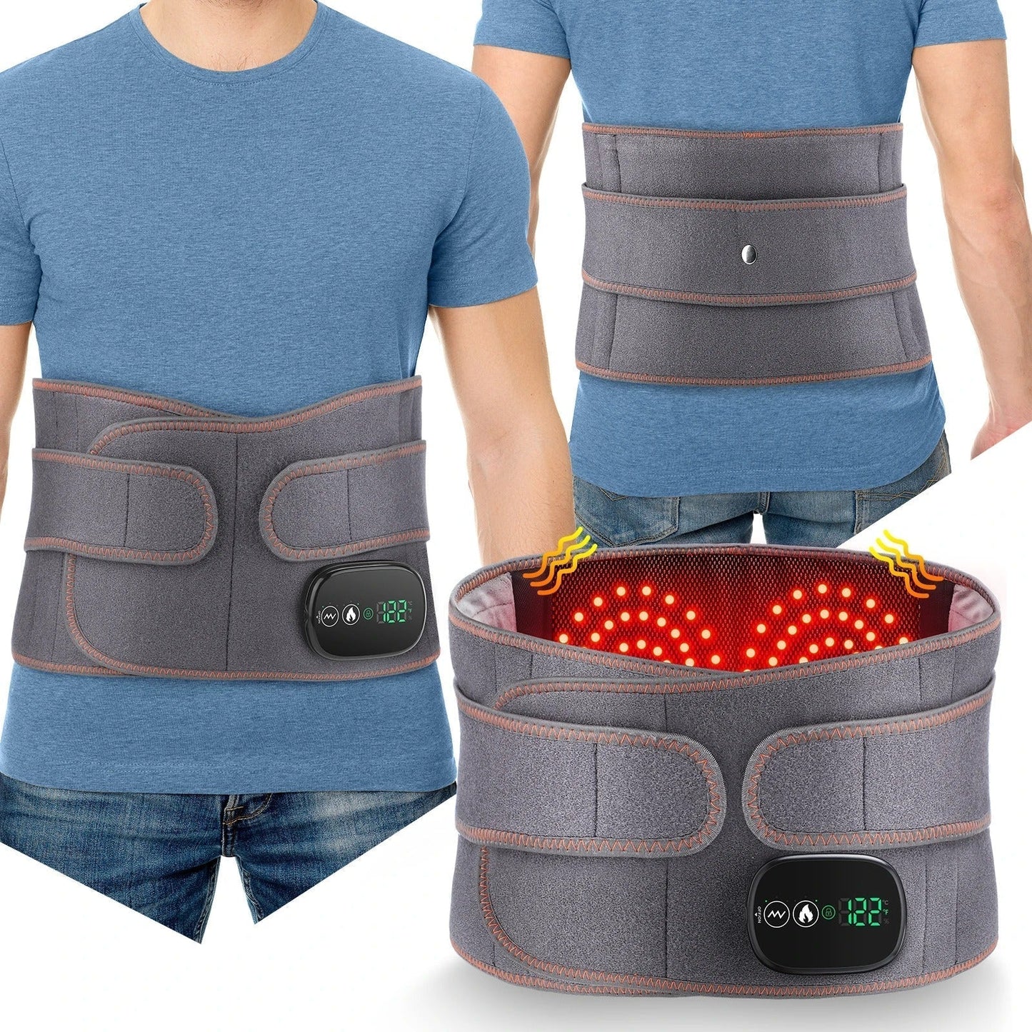Ceinture lombaire chauffante à thérapie thermique réglable
