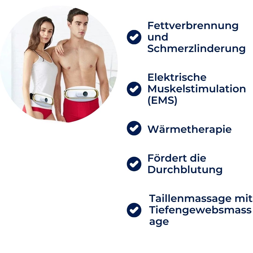 Ceinture minceur brûle-graisse abdominale avec EMS et fonction chauffante