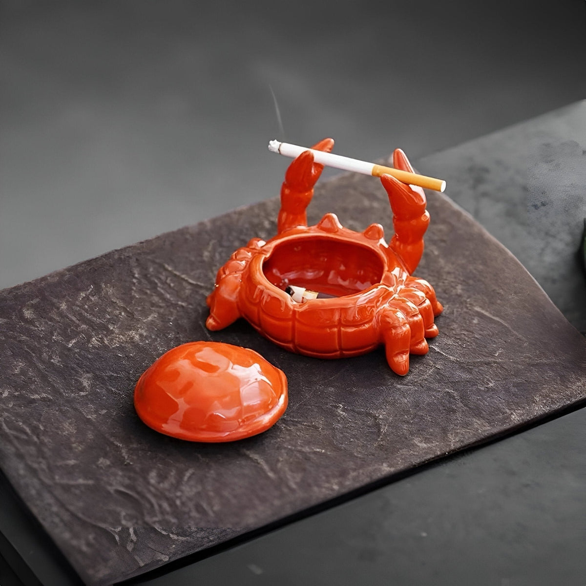 Cendrier de luxe de style oriental motif crabe