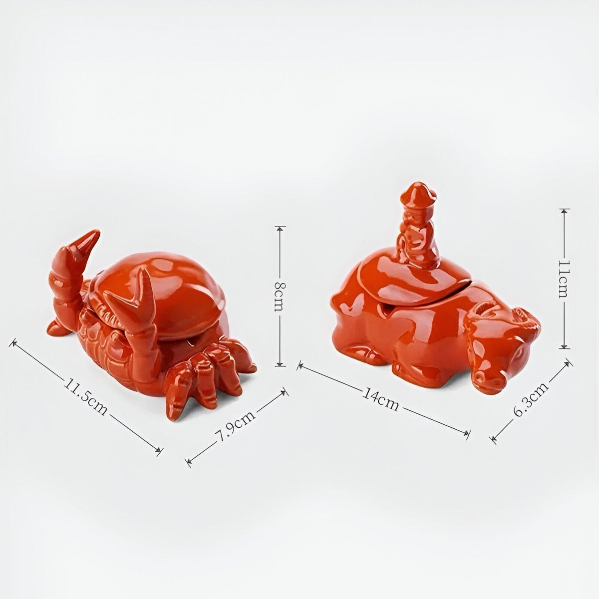 Cendrier de luxe de style oriental motif crabe