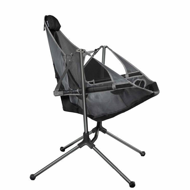 Chaise basculante pliante d'extérieur portable avec oreiller pour camping et pêche