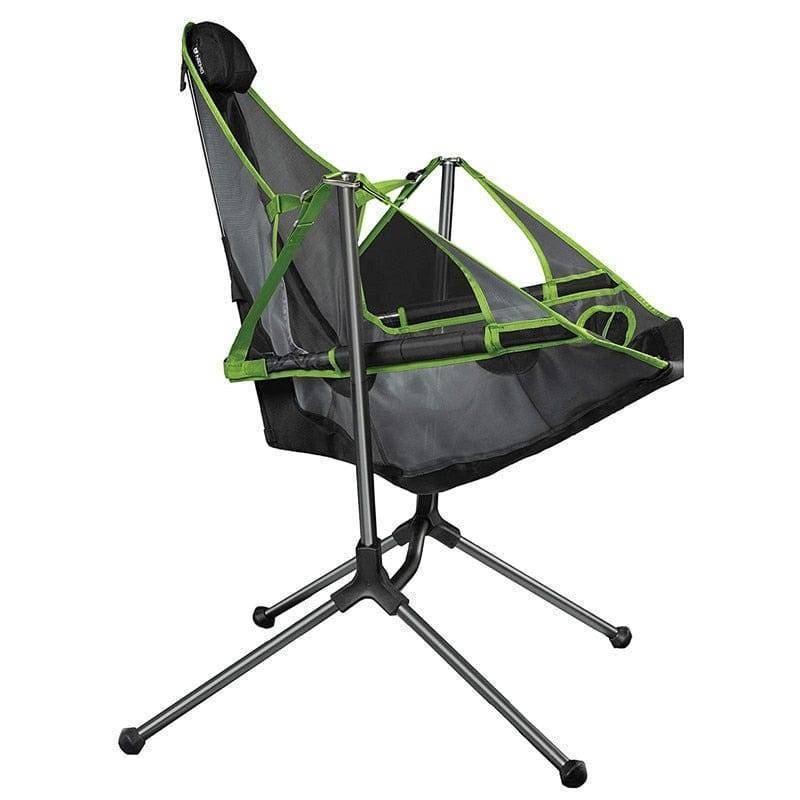 Chaise basculante pliante d'extérieur portable avec oreiller pour camping et pêche