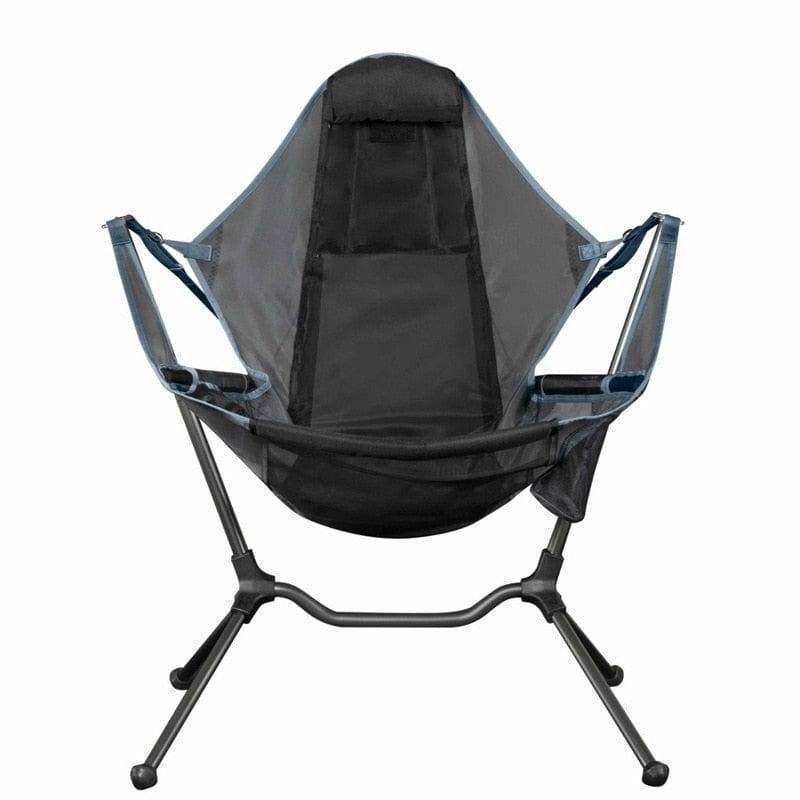 Chaise basculante pliante d'extérieur portable avec oreiller pour camping et pêche