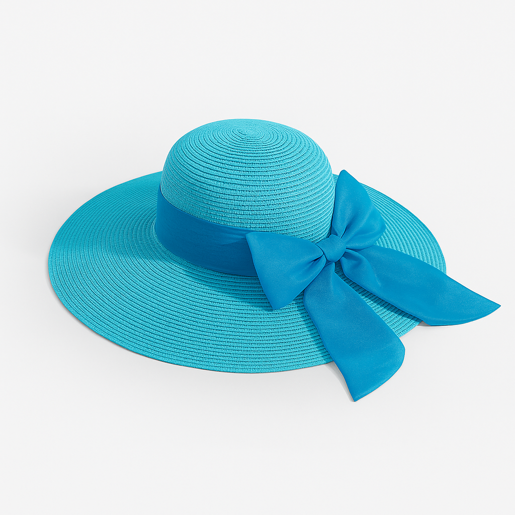 Chapeau de plage en paille à large bord pour femme
