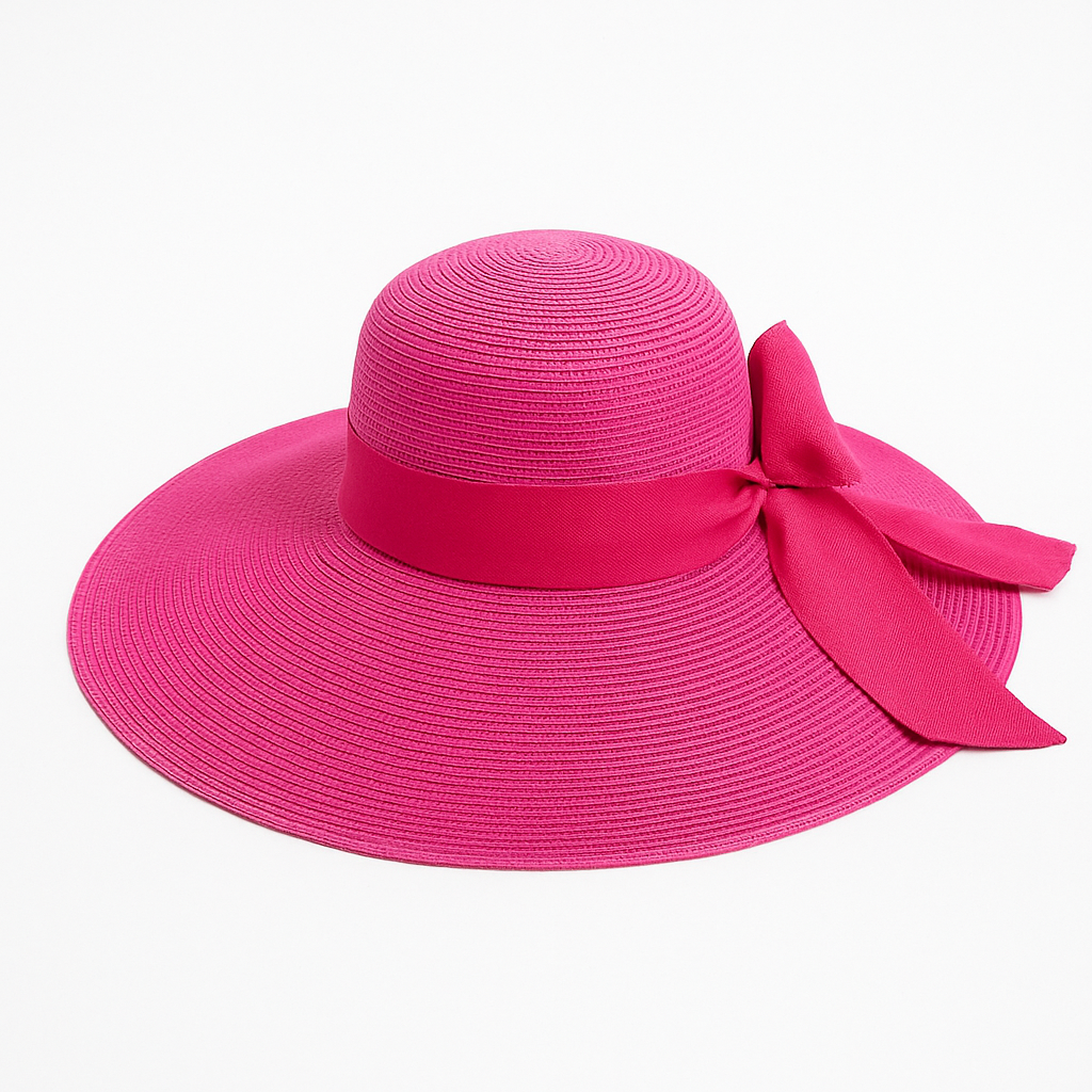 Chapeau de plage en paille à large bord pour femme