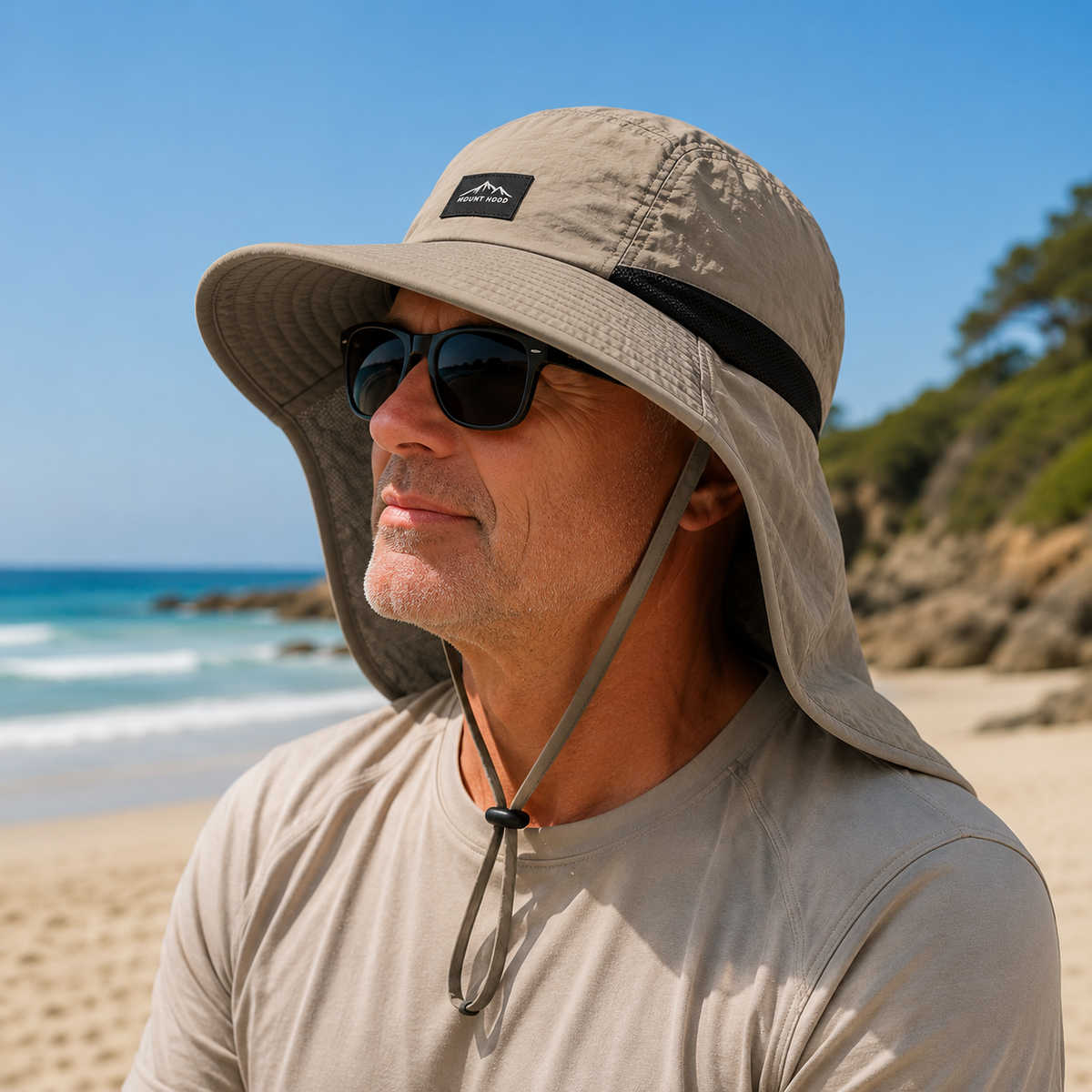 Chapeau de protection solaire avec protège-nuque UPF 50