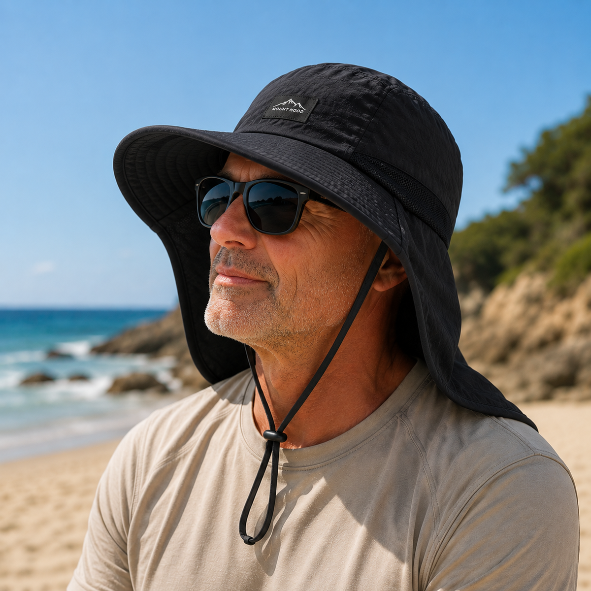 Chapeau de protection solaire avec protège-nuque UPF 50