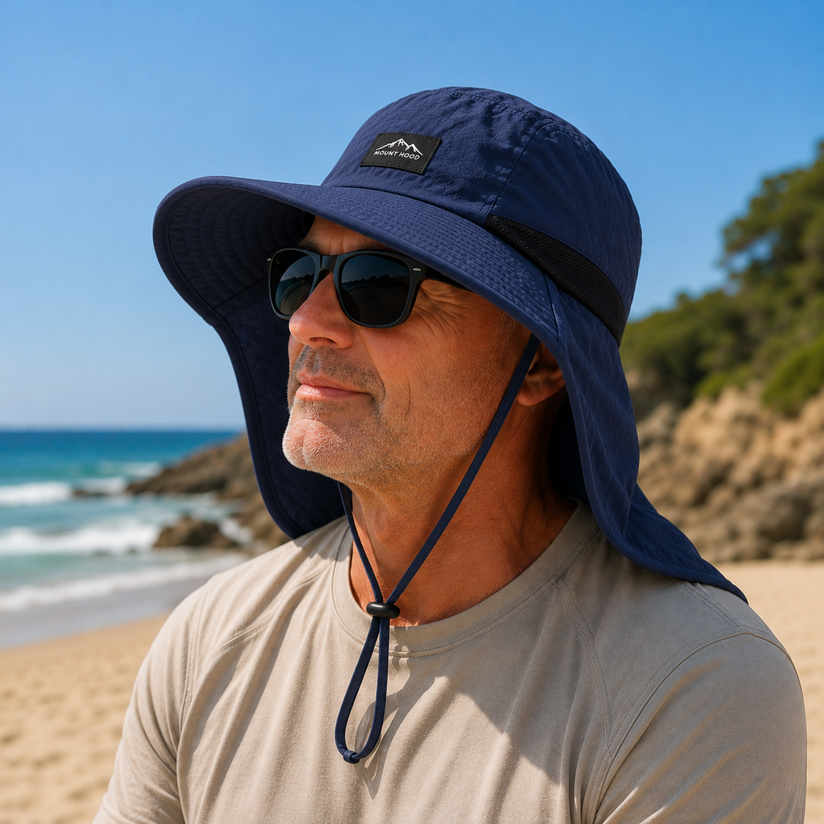 Chapeau de protection solaire avec protège-nuque UPF 50