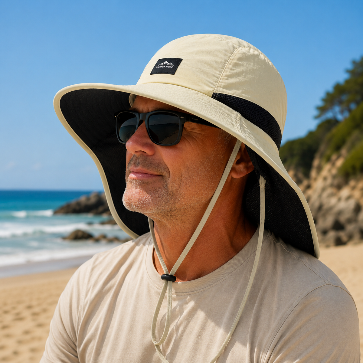 Chapeau de protection solaire avec protège-nuque UPF 50