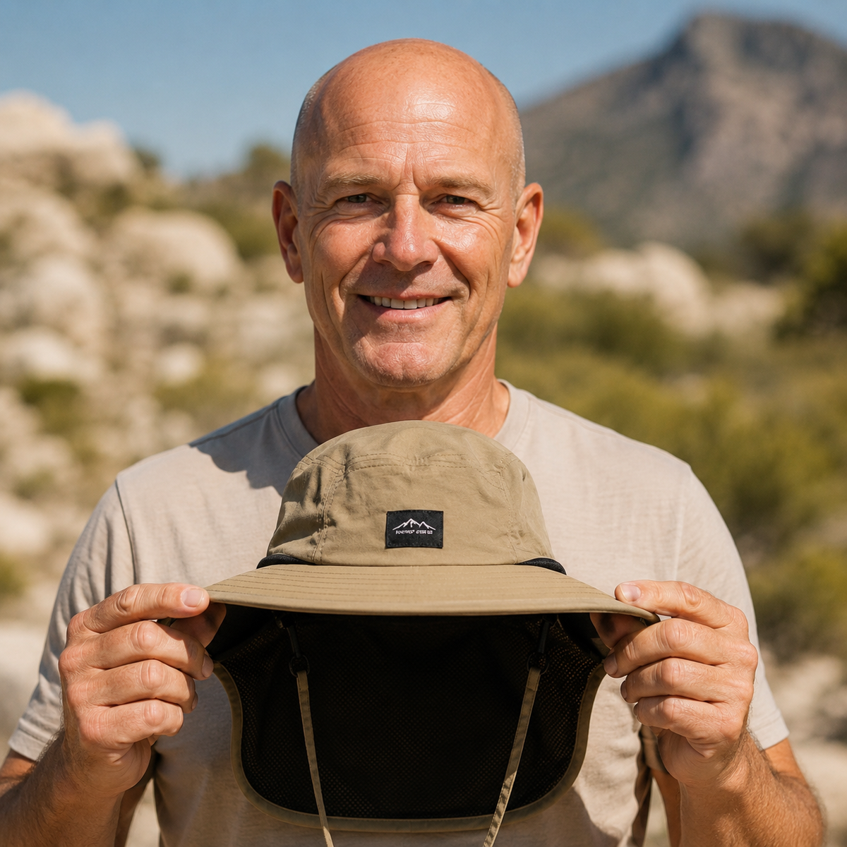 Chapeau de protection solaire avec protège-nuque UPF 50