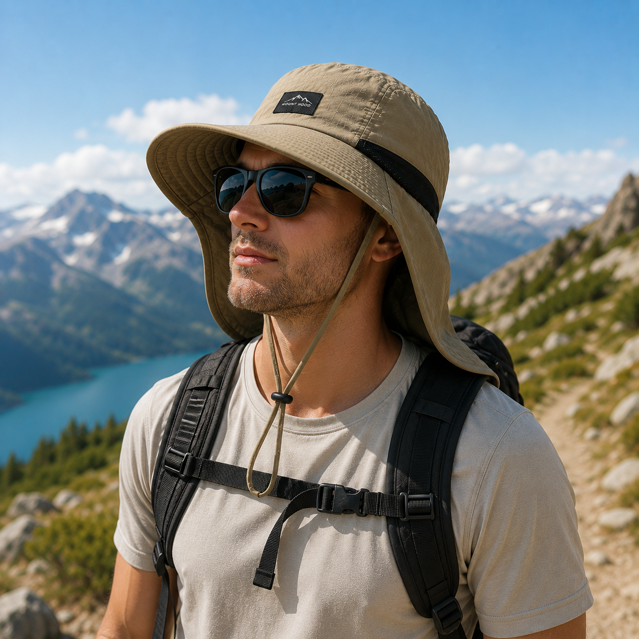 Chapeau de soleil de randonnée avec protège-nuque | UPF 50