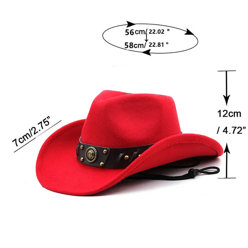 Chapeau pour homme avec boucle réglable