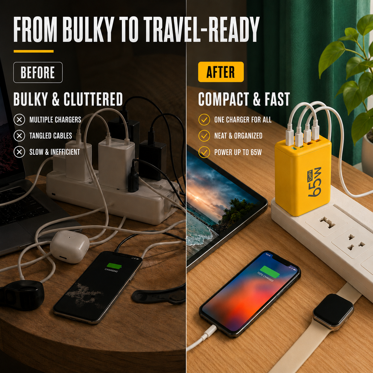 Chargeur mural compact GaN