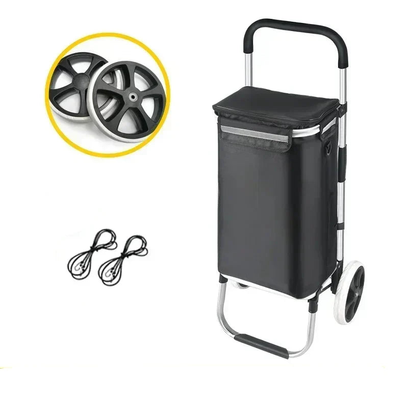 Chariot de courses pliable imperméable de grande capacité