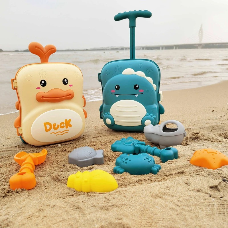 Chariot de jeu de plage léger pour enfants avec ensemble d'activités