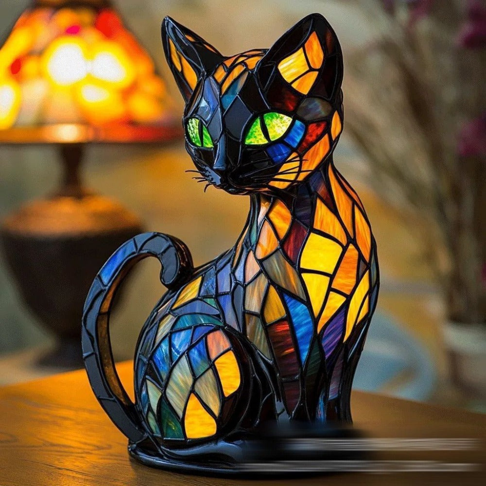 Charmante figurine décorative artistique de chat