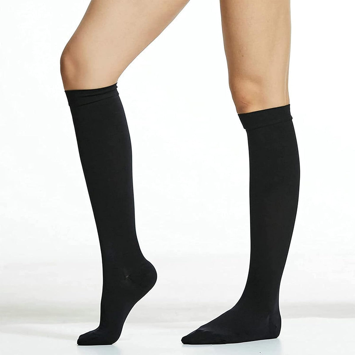 Chaussettes de compression graduelle à bout ouvert pour le soutien de la circulation sanguine