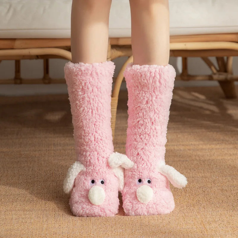 Chaussettes douces, douillettes et amusantes contre les pieds froids