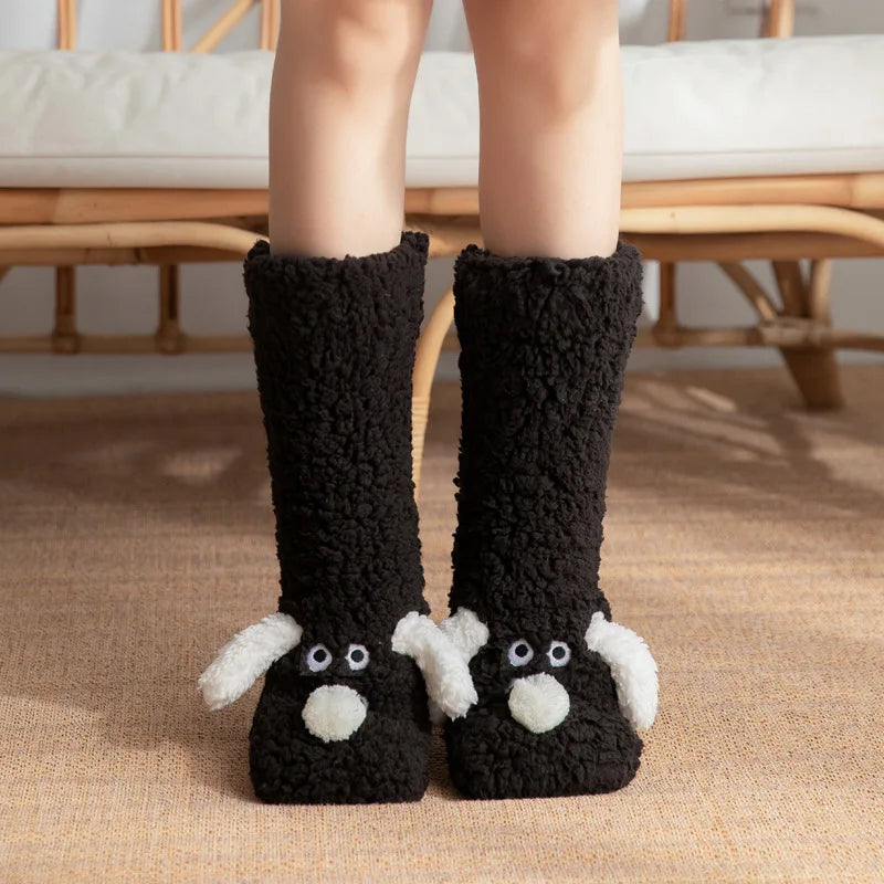 Chaussettes douces, douillettes et amusantes contre les pieds froids