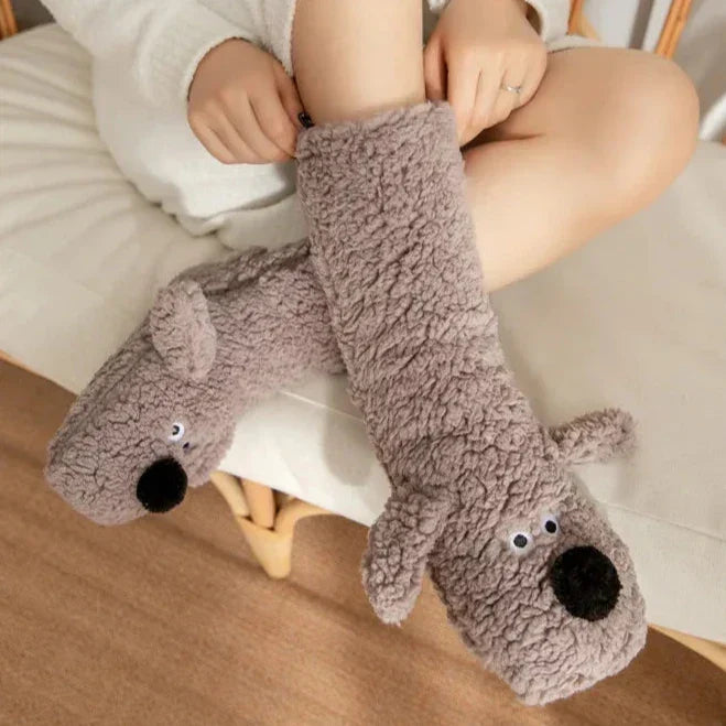 Chaussettes douces, douillettes et amusantes contre les pieds froids