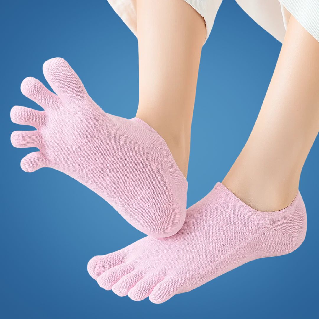 Chaussettes invisibles à orteils séparés – Maille respirante antidérapante – Coupe basse – Confort estival, prévention des ampoules et fraîcheur toute la journée