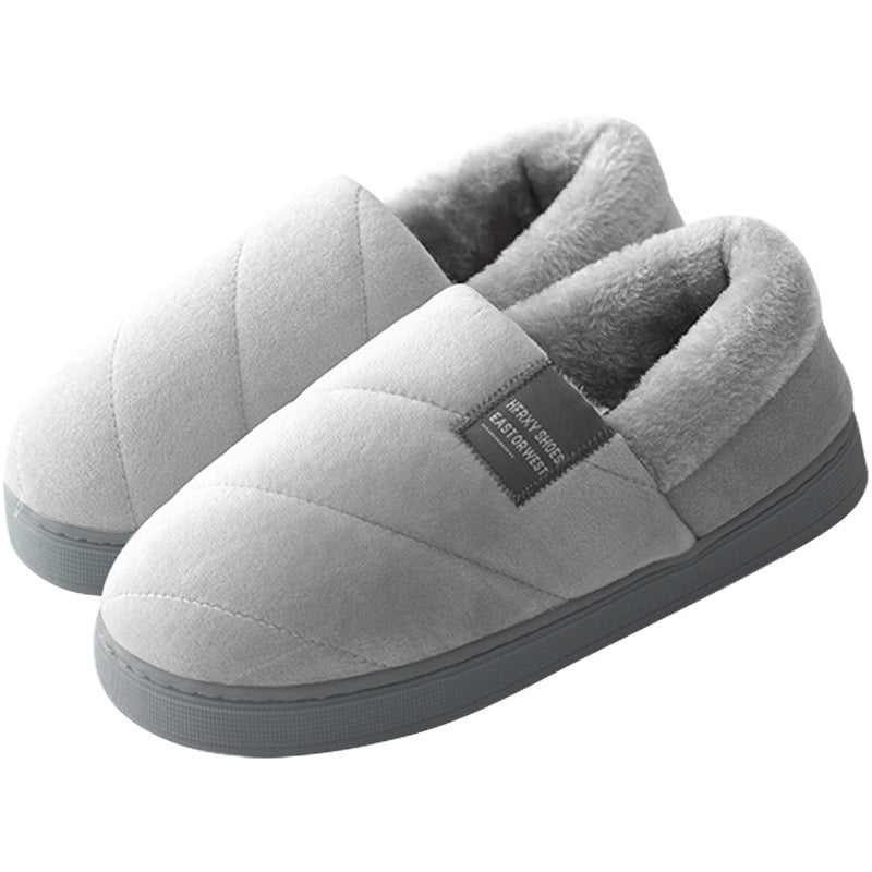 Chaussons antidérapants en fourrure pour homme