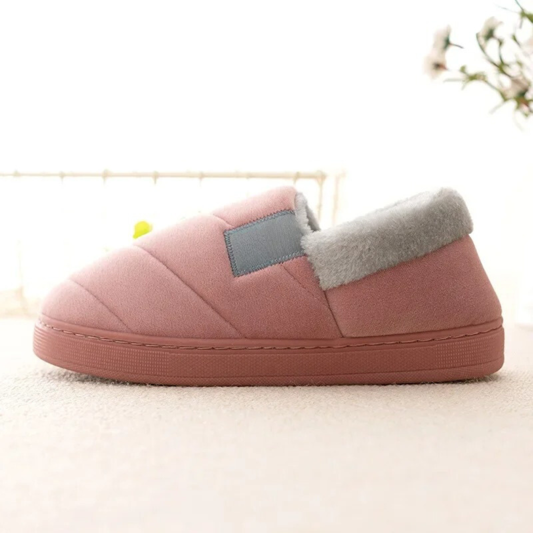 Chaussons antidérapants en fourrure pour homme