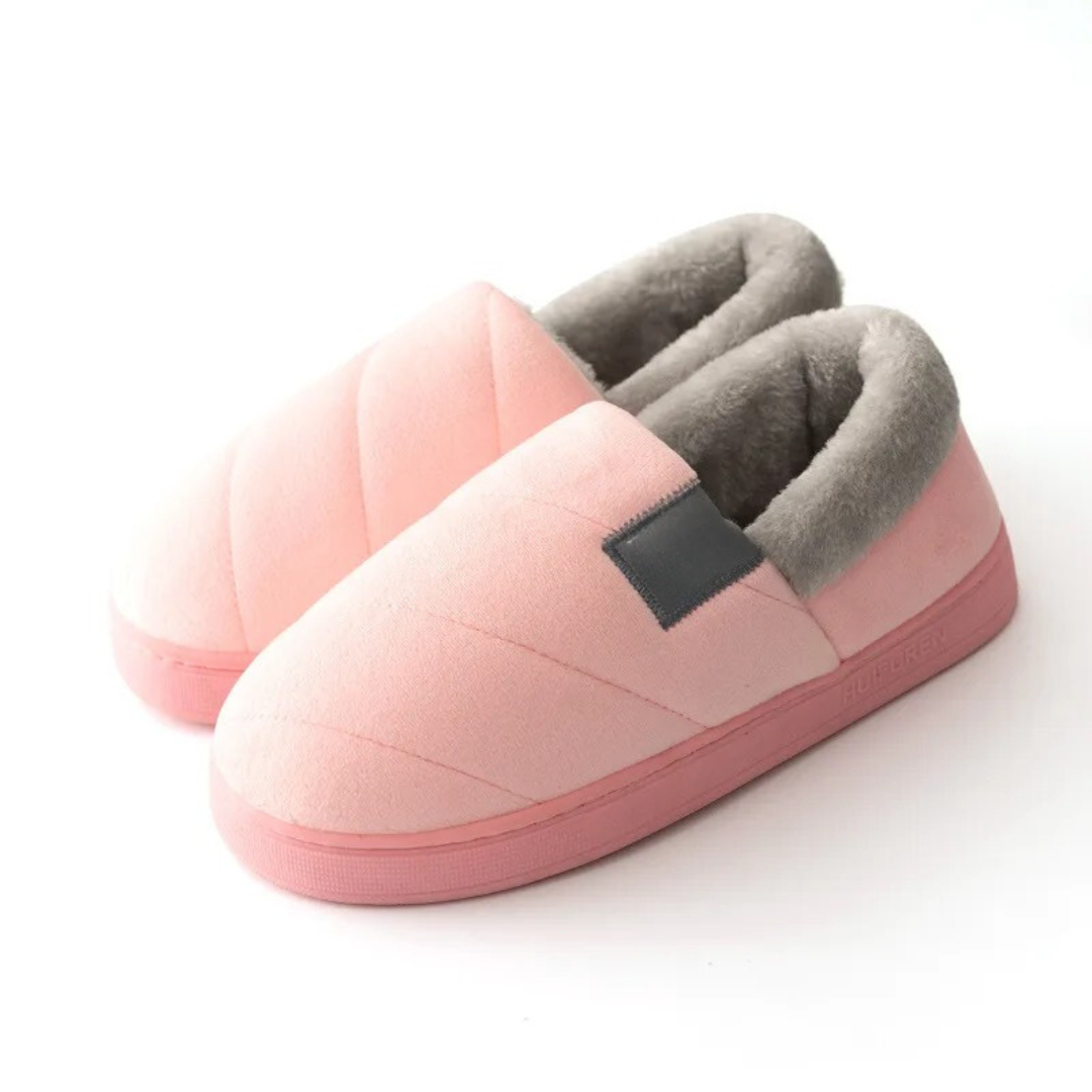 Chaussons antidérapants en fourrure pour homme