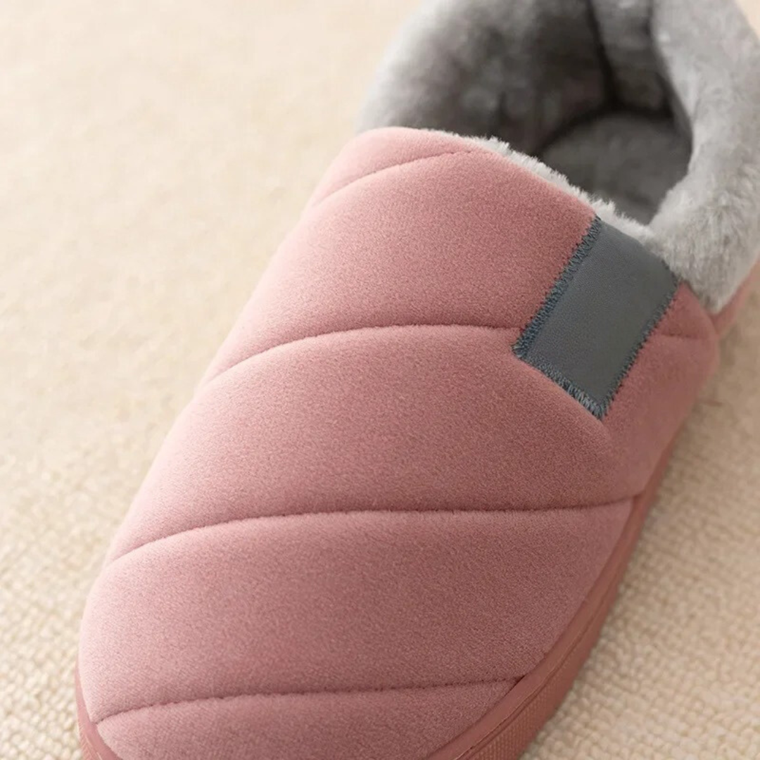 Chaussons antidérapants en fourrure pour homme