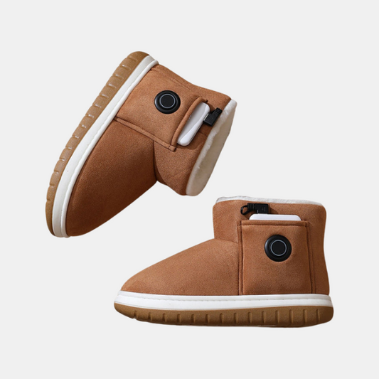 Chaussons chauffants USB pour homme et femme – Chaussons doux avec réglage de la température